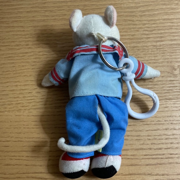 Vintage Stuart Little Plush Clip-On Backpack Keychain Sailor Suit w Sneakers 7” - Picture 3 of 7